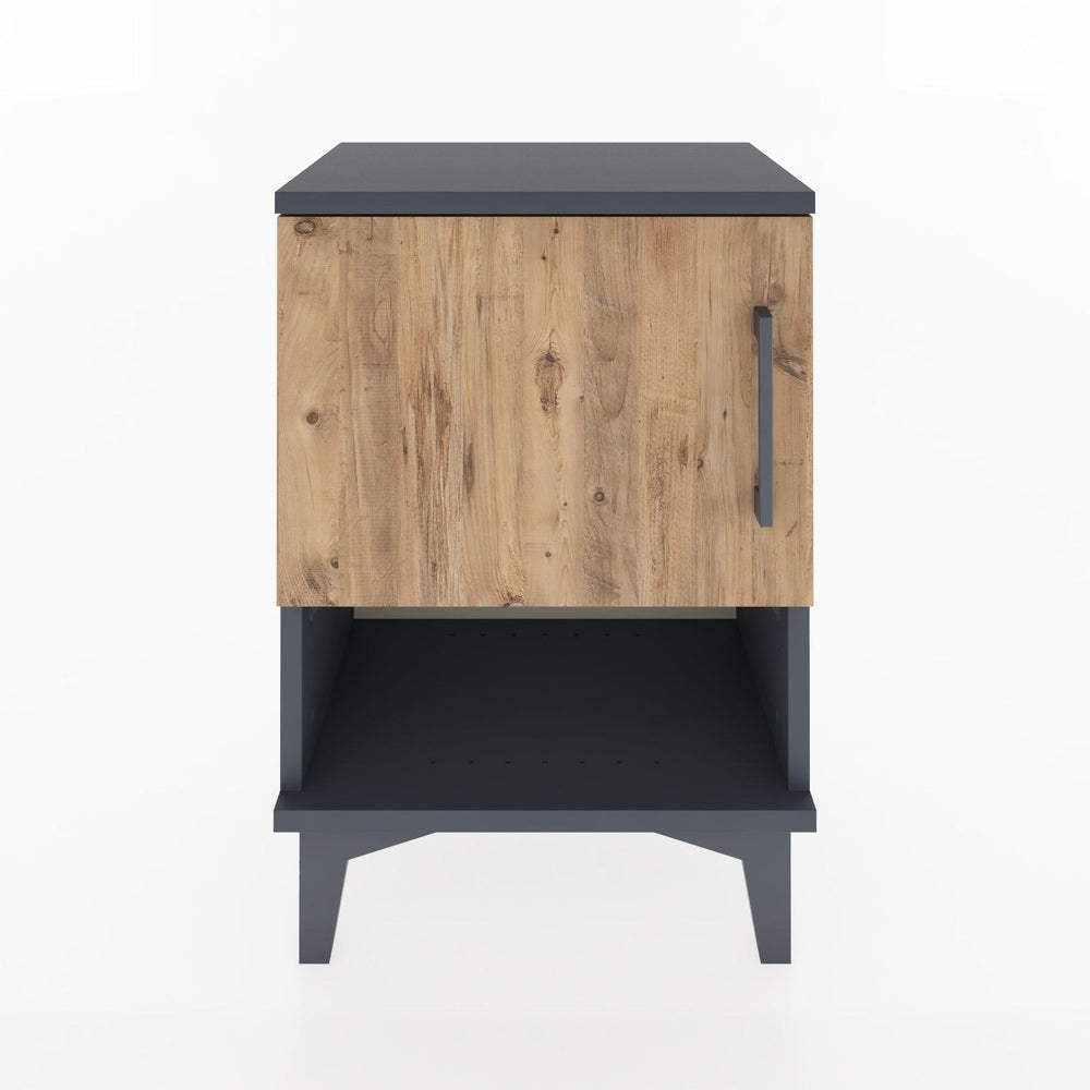 Woodntry Modüler Komodin Tek Kapak ve Raflı 44x30x52 cm Antrasit - Woodntry