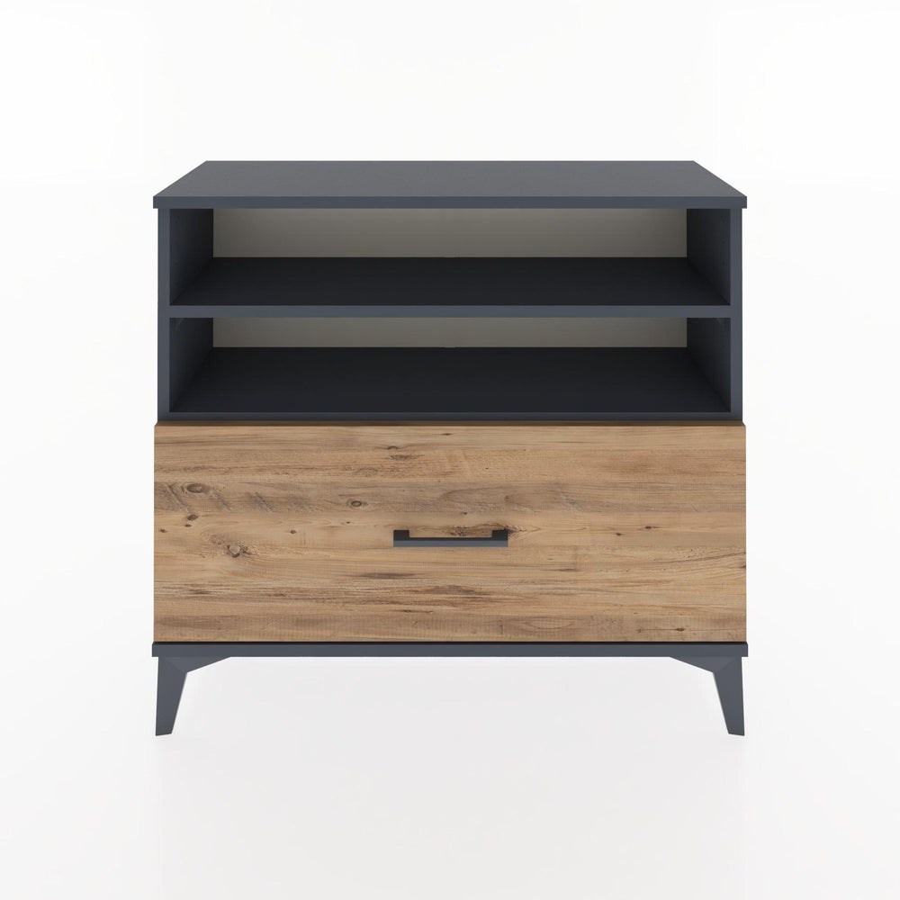 Woodntry Modüler Şifonyer Raf ve Çekmece V1 88x30x68 cm Antrasit - Woodntry