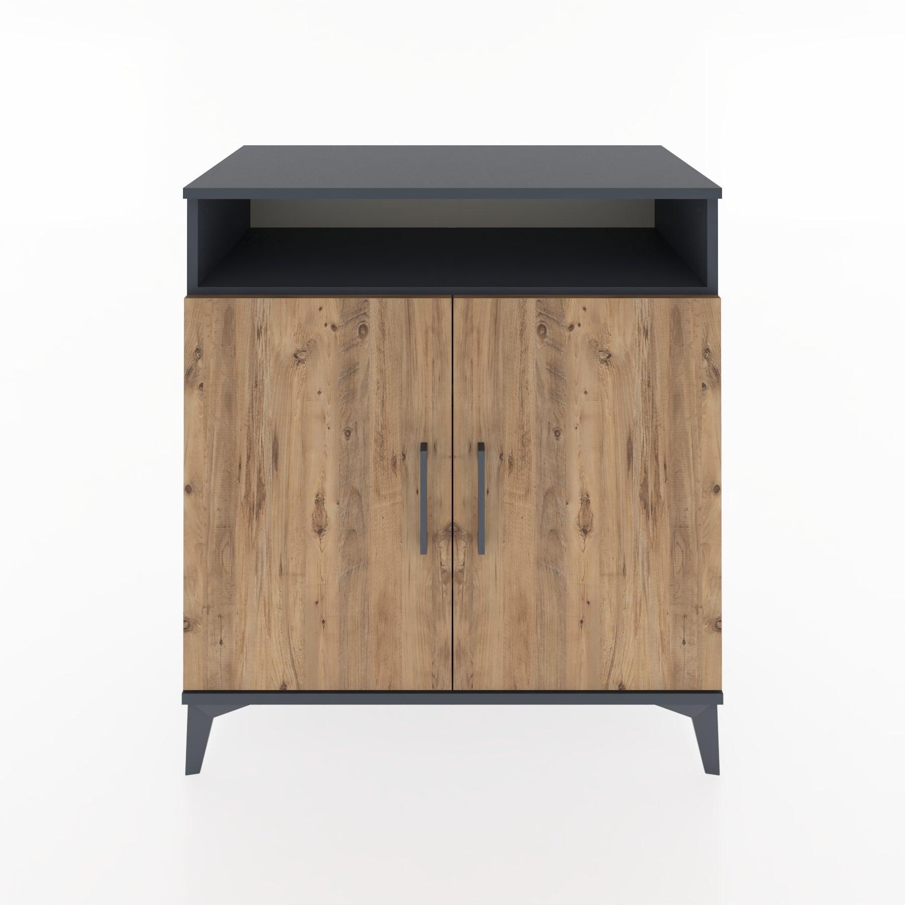 Woodntry Modular Dresser Anthracite 88x44x84 cm with Cover and Shelf KR83-2