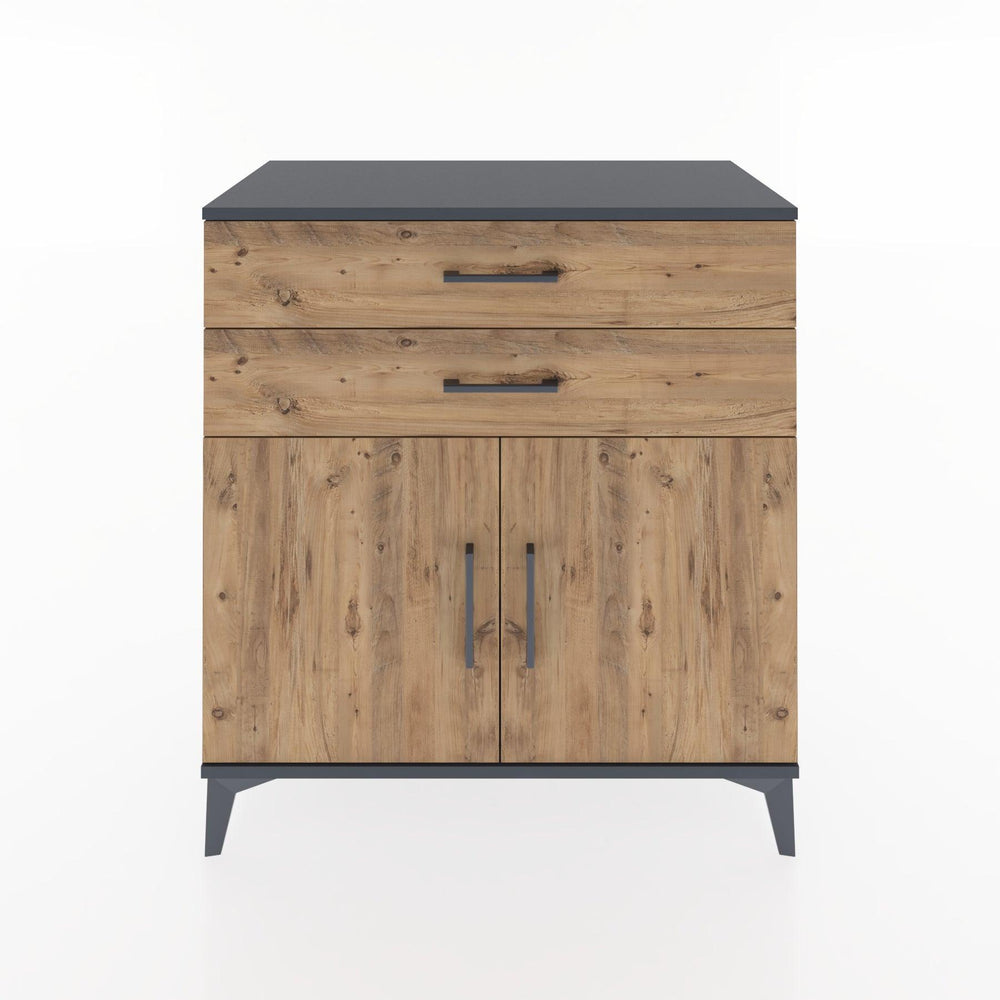 Woodntry Modular Dresser Anthracite 88x44x84 cm with Cover and Drawer KC33-2