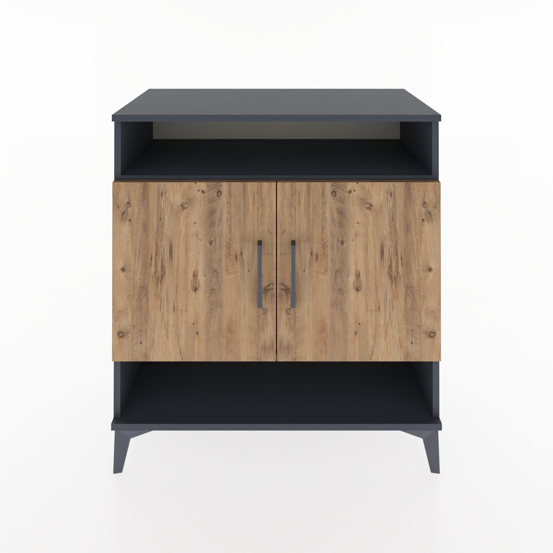 Woodntry Modular Dresser Anthracite 88x44x84 cm with Cover and Shelf KR68-2