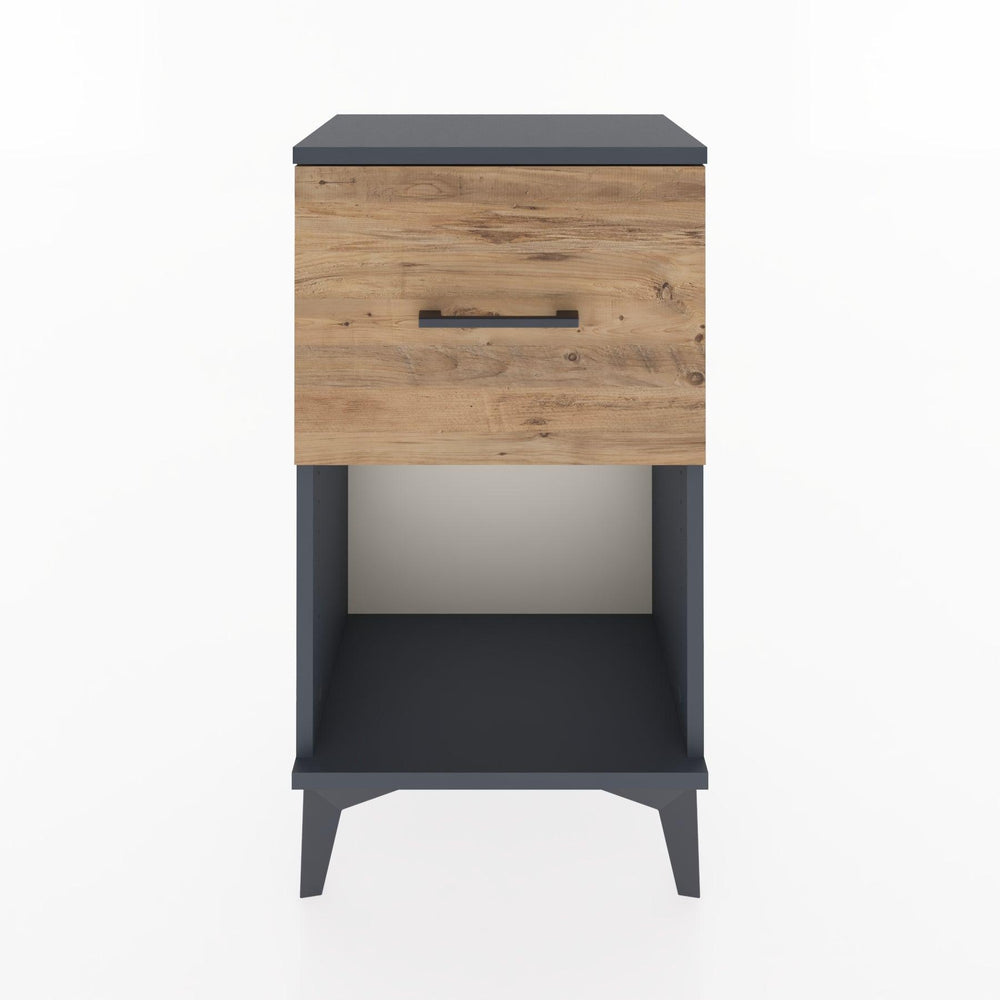 Woodntry Modüler Komodin Tek Çekmece ve Raflı V1 44x30x68 cm Antrasit - Woodntry