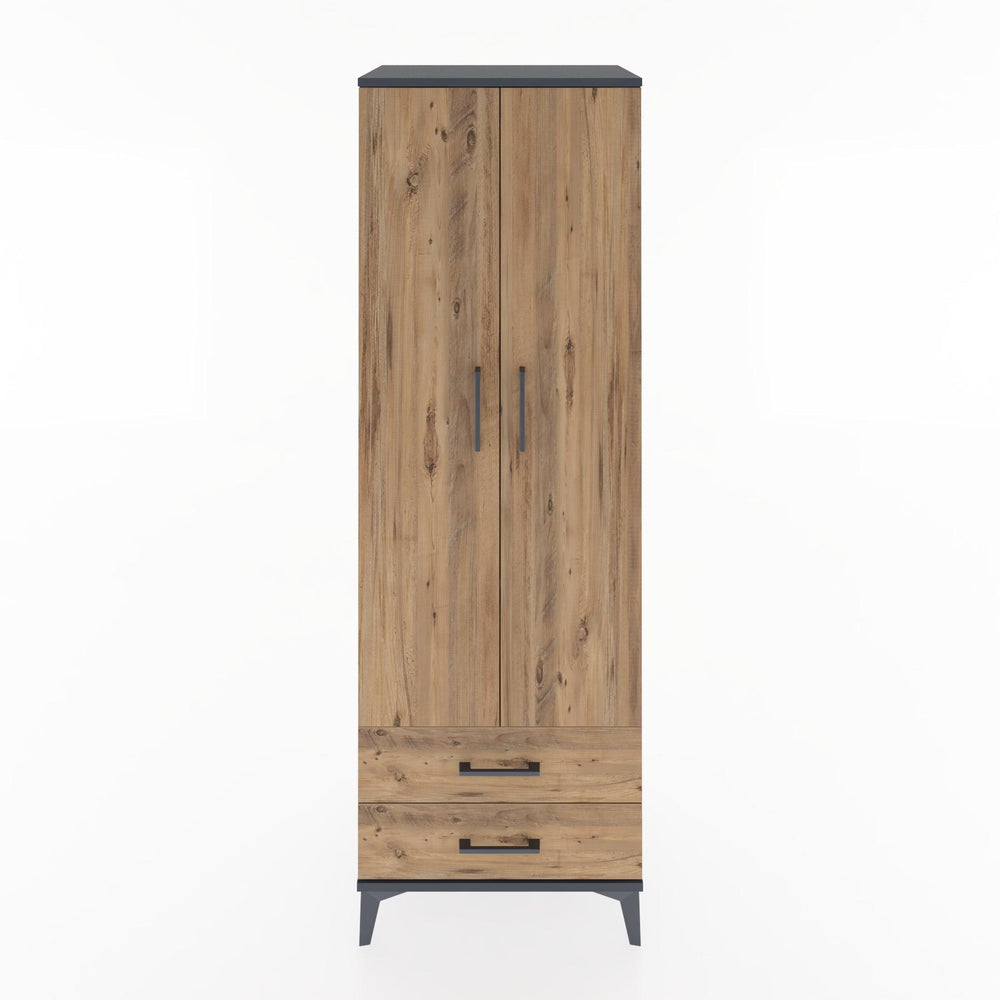Woodntry Modular Cabinet Anthracite 60x44x170 cm with Doors and Drawers KC7-2