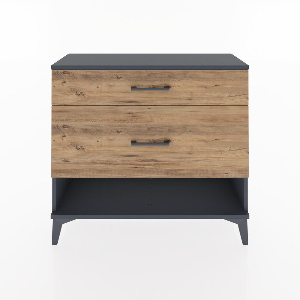 Woodntry Modüler Şifonyer İki Çekmeceli V8 88x30x68 cm Antrasit - Woodntry