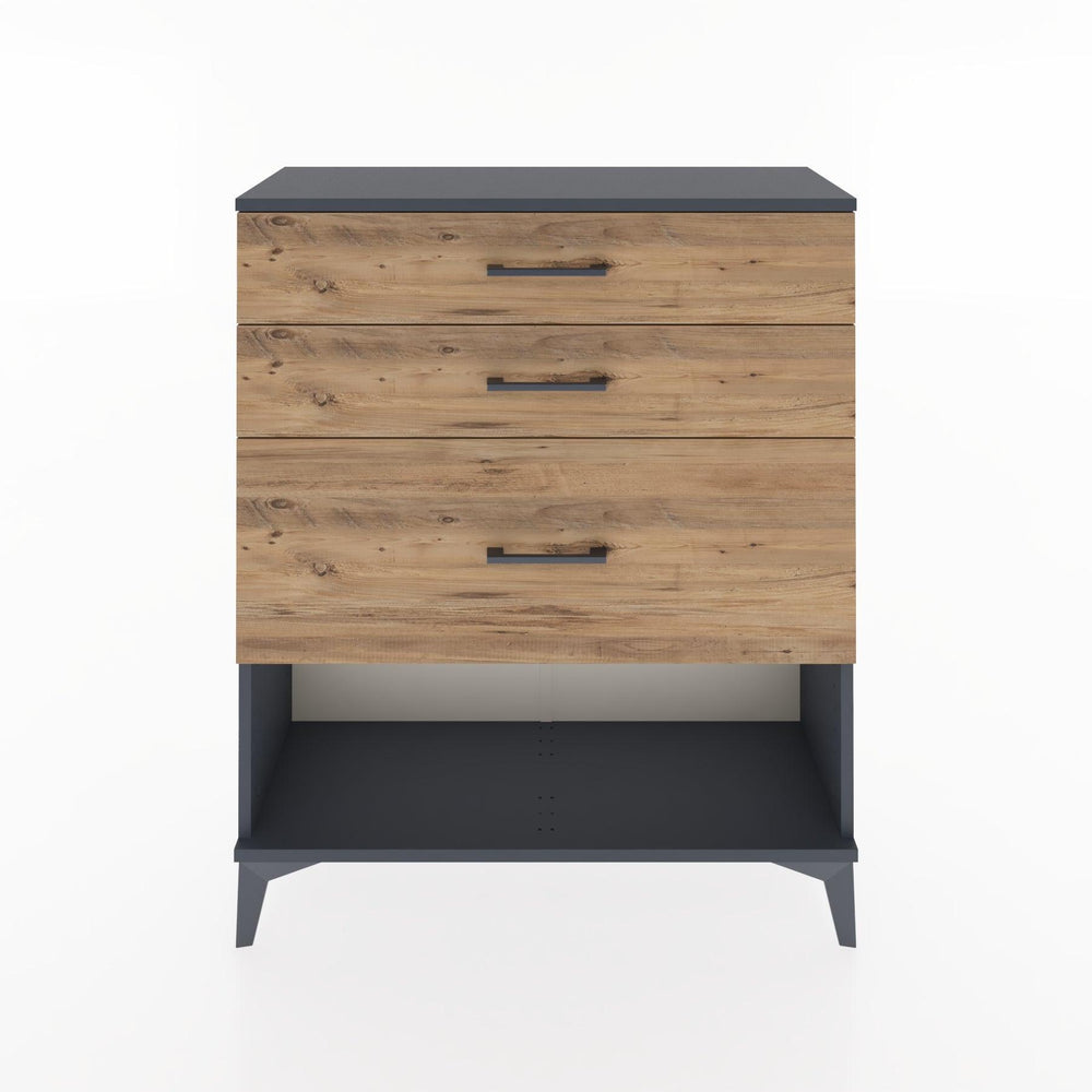 Woodntry Modular Dresser Anthracite 88x30x94 cm with Drawers and Shelves CR15-2