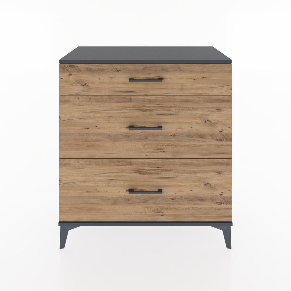 Woodntry Modüler Şifonyer Antrasit 88x44x84 cm Çekmeceli C5-2