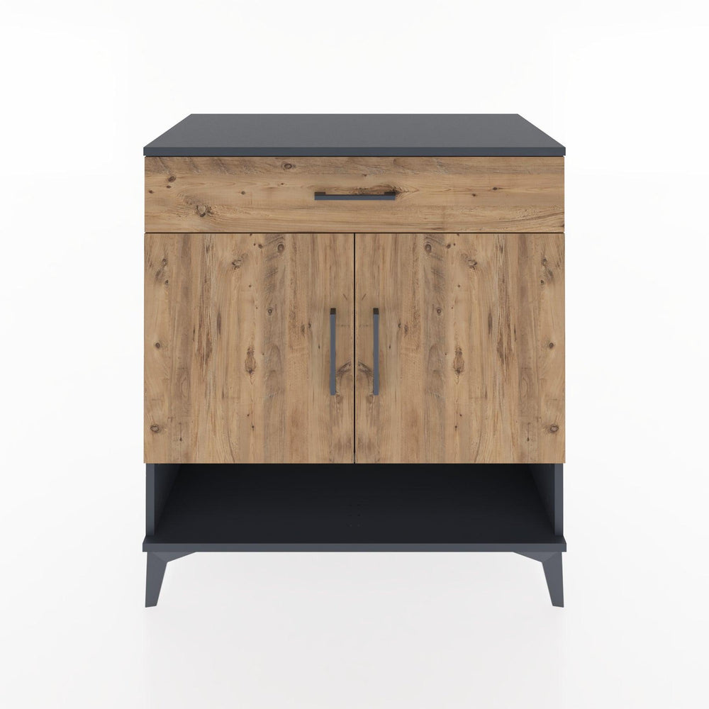 Woodntry Modüler Şifonyer Antrasit 88x44x84 cm Fonksiyonel F64-2