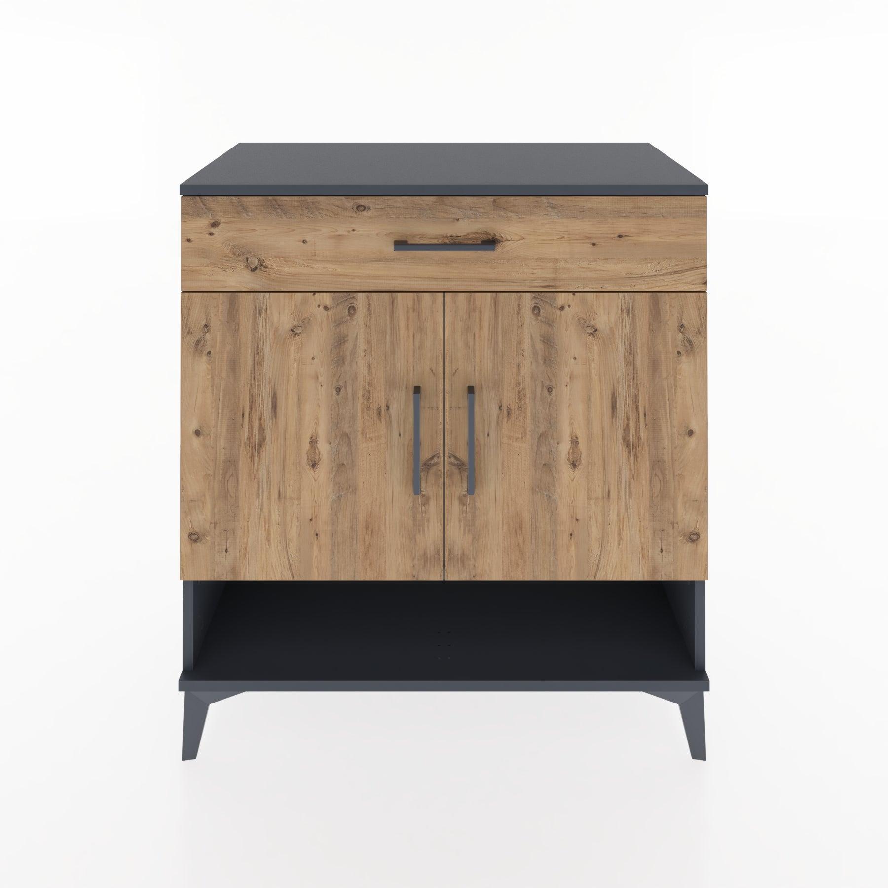 Woodntry Modular Dresser Anthracite 88x44x84 cm Functional F64-2