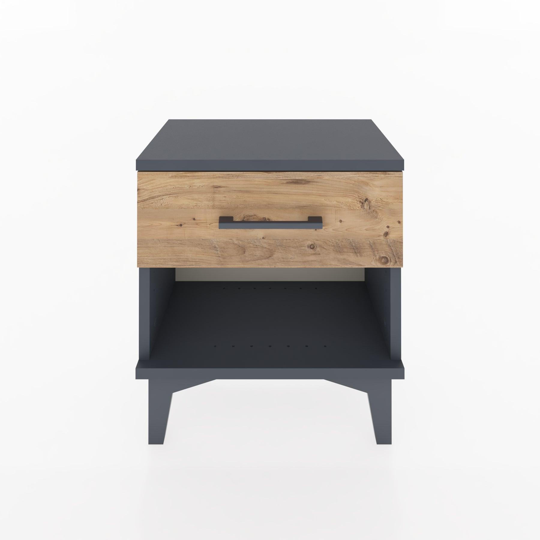 Woodntry Modüler Komodin Çekmece ve Raf 44x30x36 cm Antrasit - Woodntry