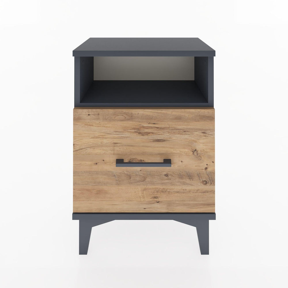 Woodntry Modüler Komodin Raf ve Çekmece 44x30x52 cm Antrasit - Woodntry