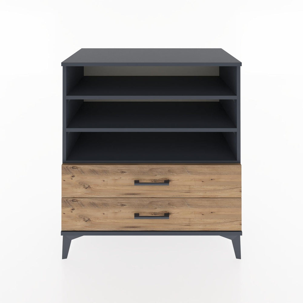 Woodntry Modular Dresser Anthracite 88x44x84 cm with Drawers and Shelves CR15-2