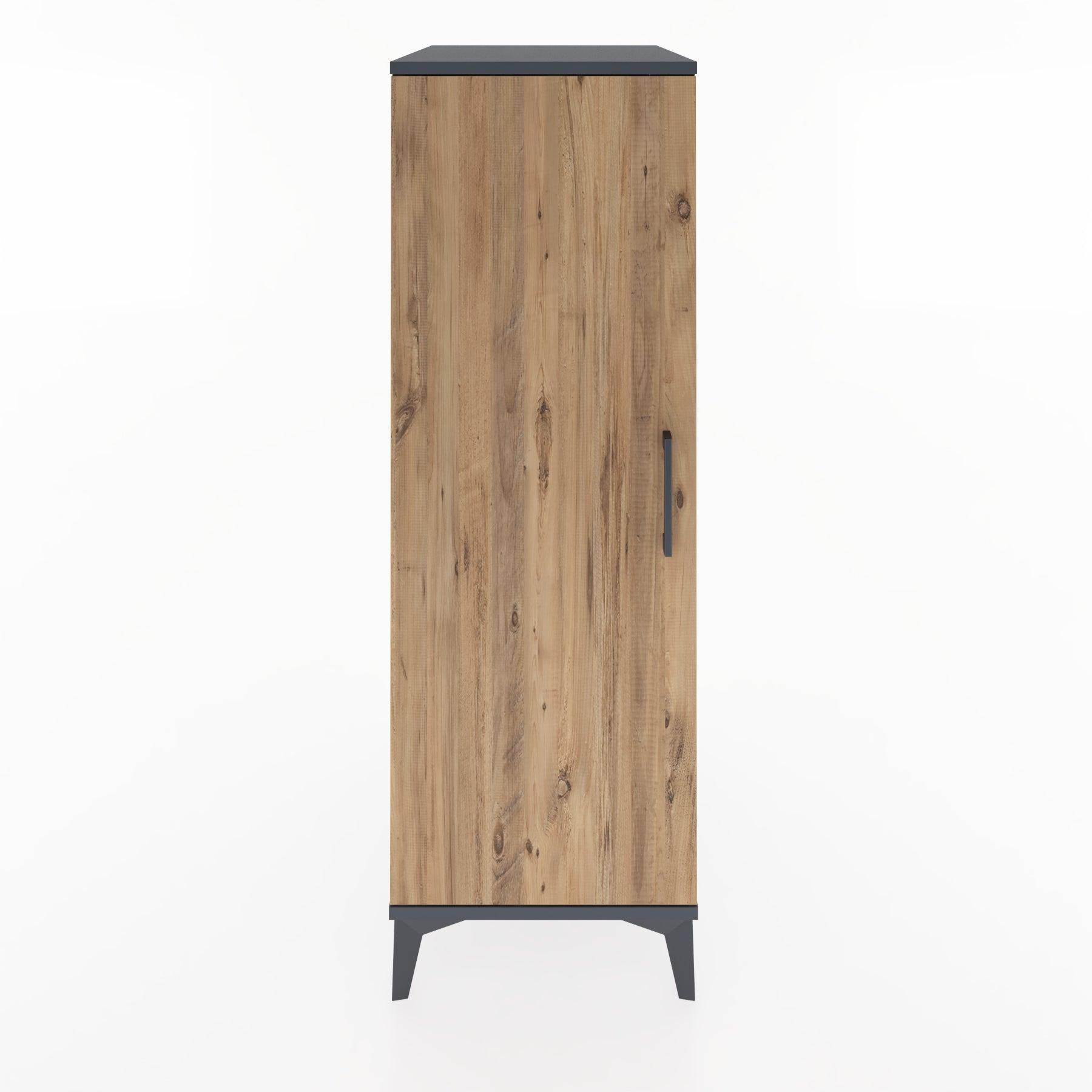 Woodntry Modular Cabinet Anthracite 44x30x122 cm with Door K1-2