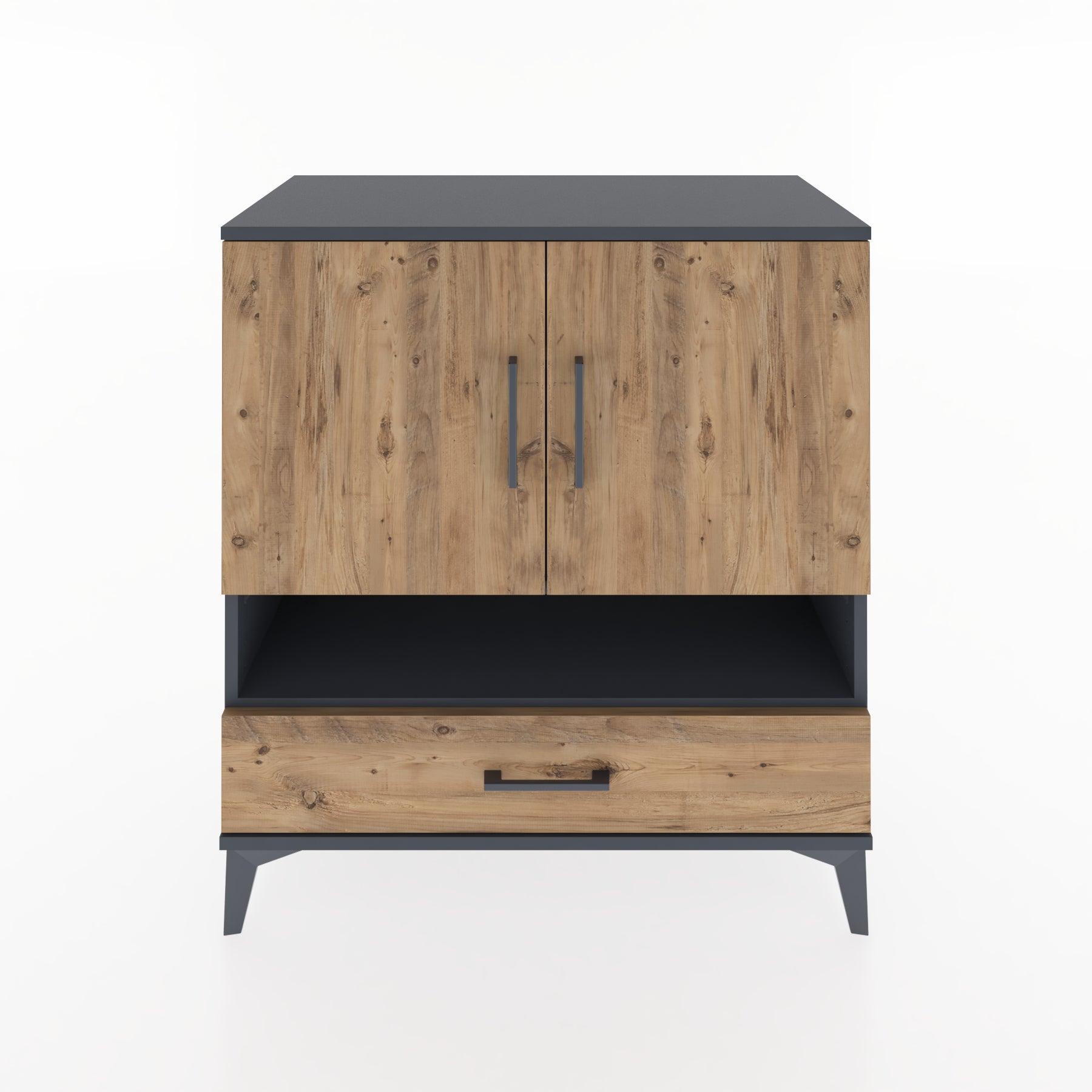 Woodntry Modular Dresser Anthracite 88x44x84 cm Functional F28-2
