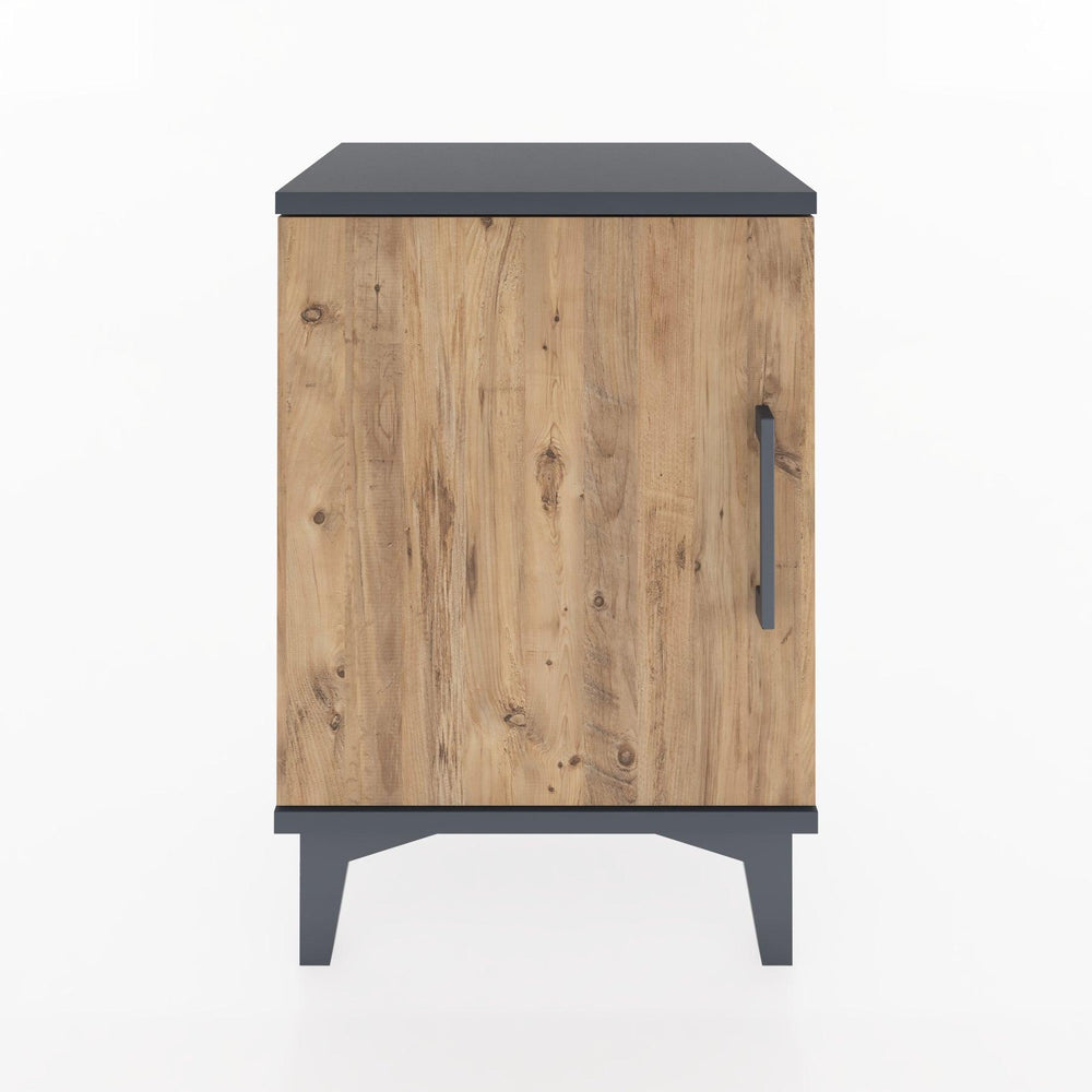 Woodntry Modüler Komodin Tek Kapaklı 44x30x52 cm Antrasit - Woodntry