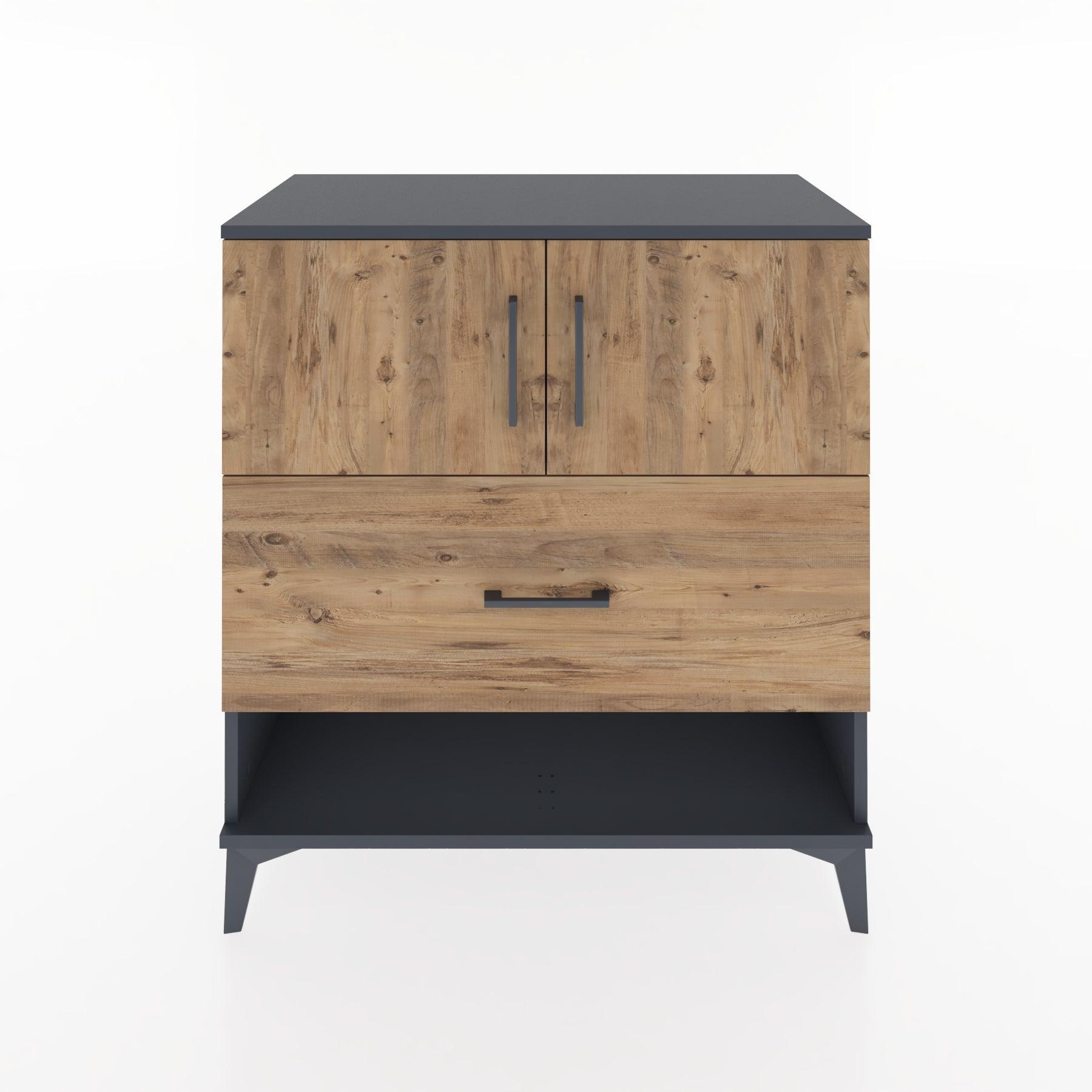 Woodntry Modular Dresser Anthracite 88x44x84 cm Functional F120-2