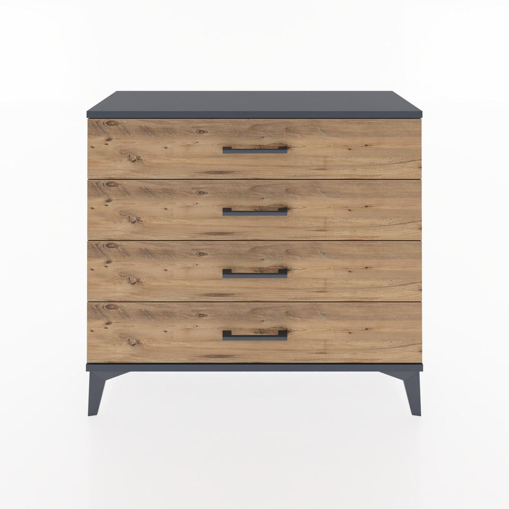 Woodntry Modüler Şifonyer 4 Çekmeceli 88x30x68 cm Antrasit - Woodntry