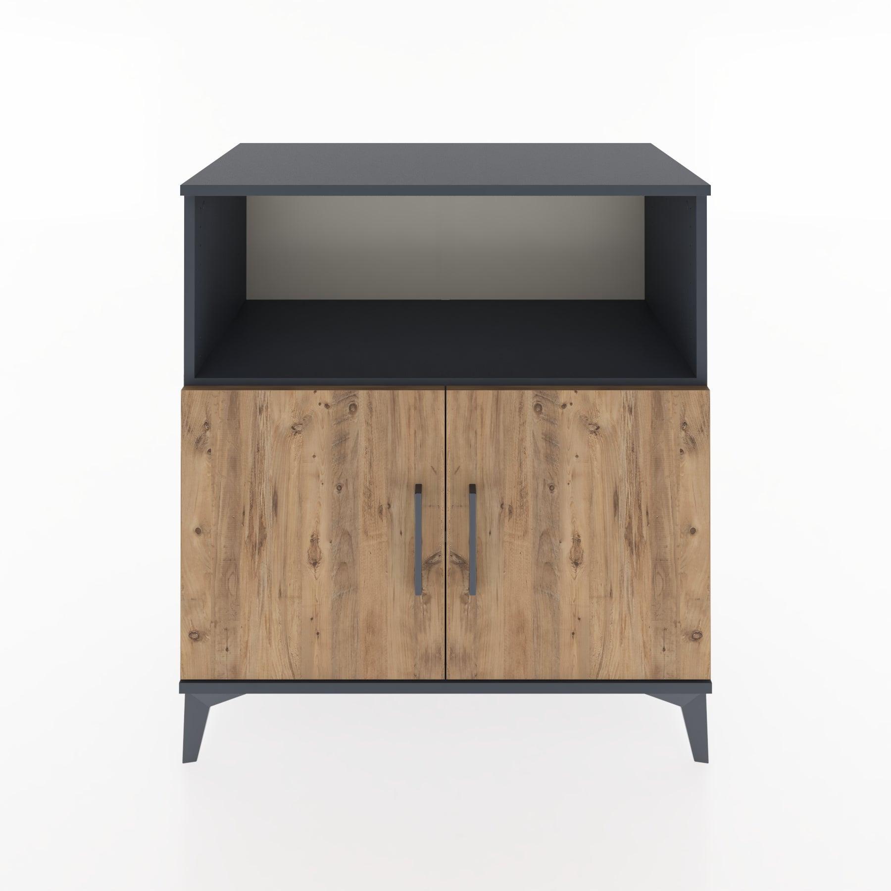 Woodntry Modular Dresser Anthracite 88x44x84 cm with Cover and Shelf KR41-2