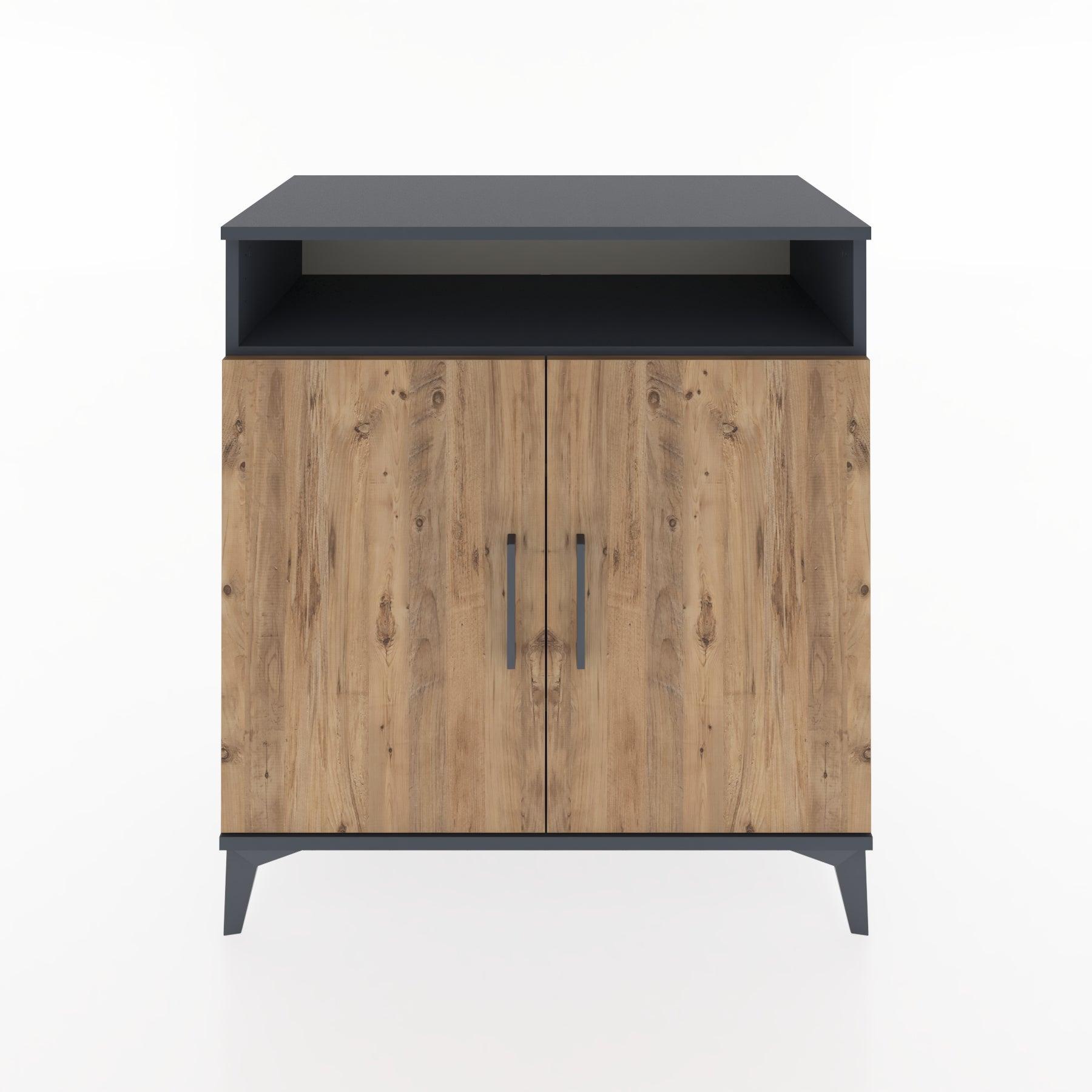 Woodntry Modular Dresser Anthracite 88x44x84 cm with Cover and Shelf KR82-2
