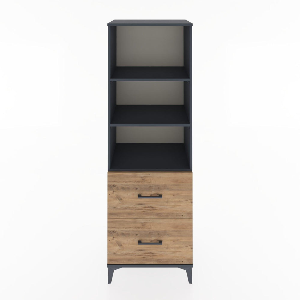 Woodntry Modular Cabinet Anthracite 60x44x170 cm with Drawers and Shelves CR48-2