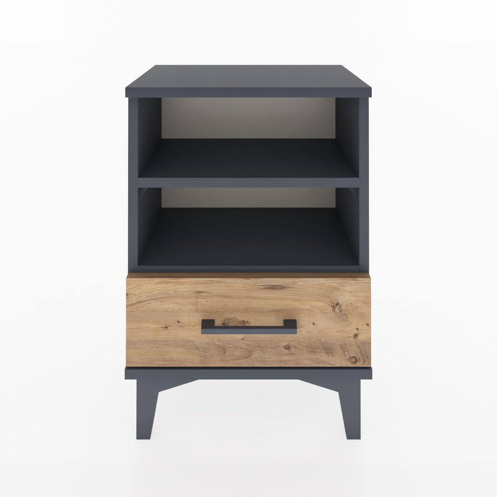 Woodntry Modüler Komodin Çift Raflı 44x30x52 cm Antrasit - Woodntry