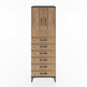 Woodntry Modular Cabinet Anthracite 60x44x170 cm with Doors and Drawers KC3-2