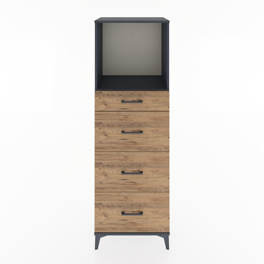 Woodntry Modular Cabinet Anthracite 60x44x170 cm with Drawers and Shelves CR50-2