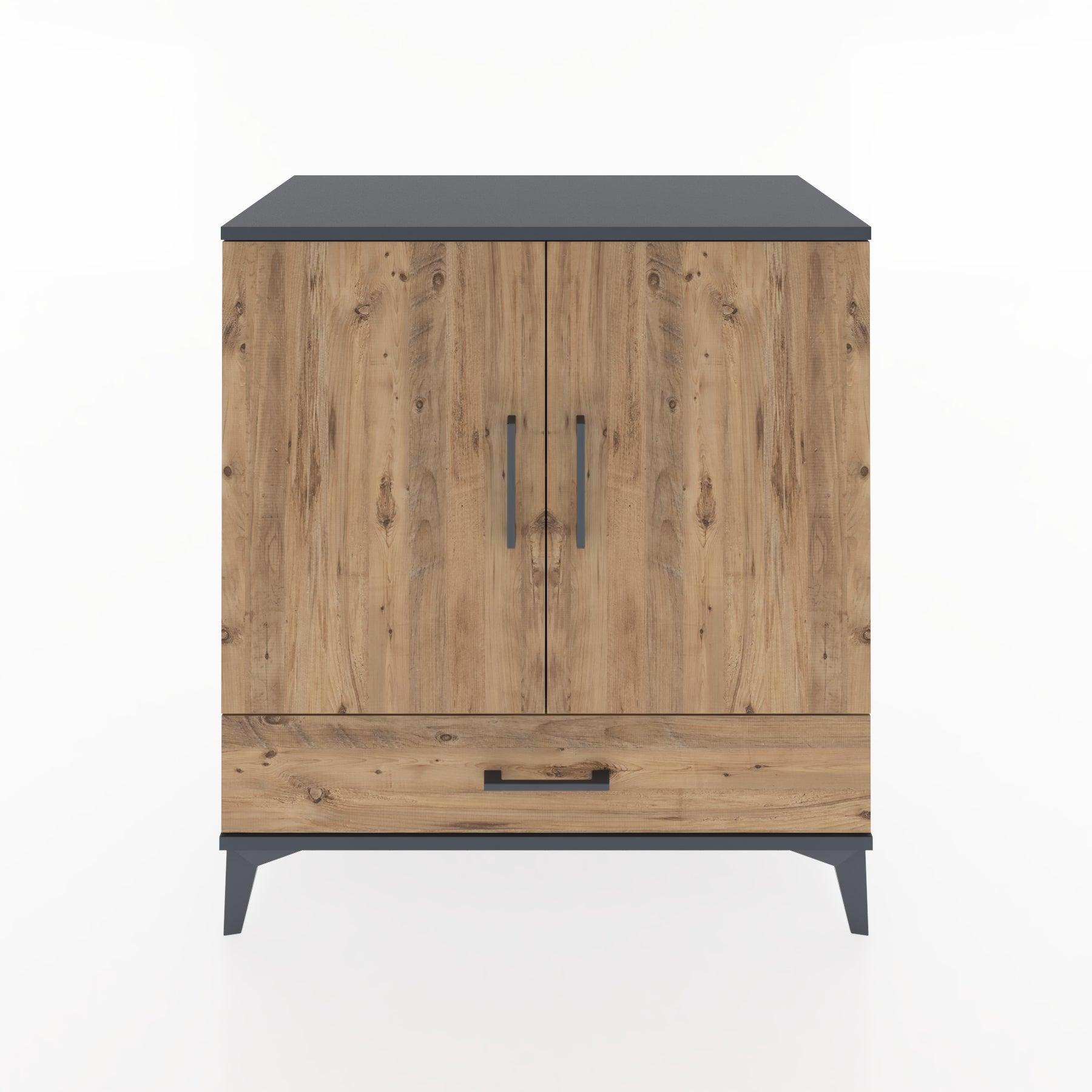 Woodntry Modular Dresser Anthracite 88x44x84 cm with Cover and Drawer KC72-2