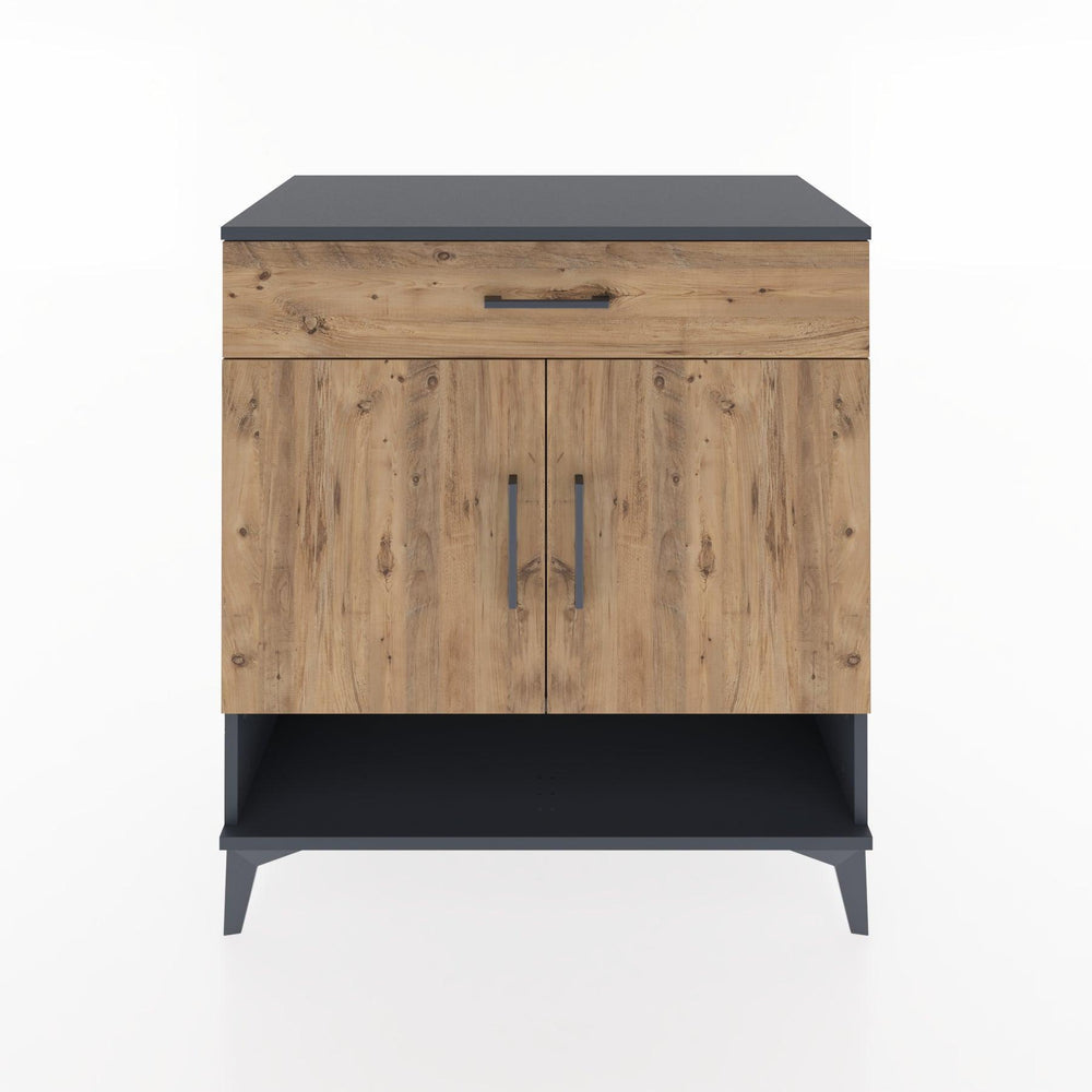 Woodntry Modüler Şifonyer Antrasit 88x44x84 cm Fonksiyonel F65-2