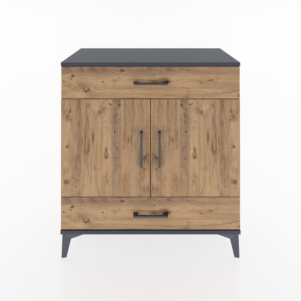 Woodntry Modular Dresser Anthracite 88x44x84 cm with Cover and Drawer KC58-2