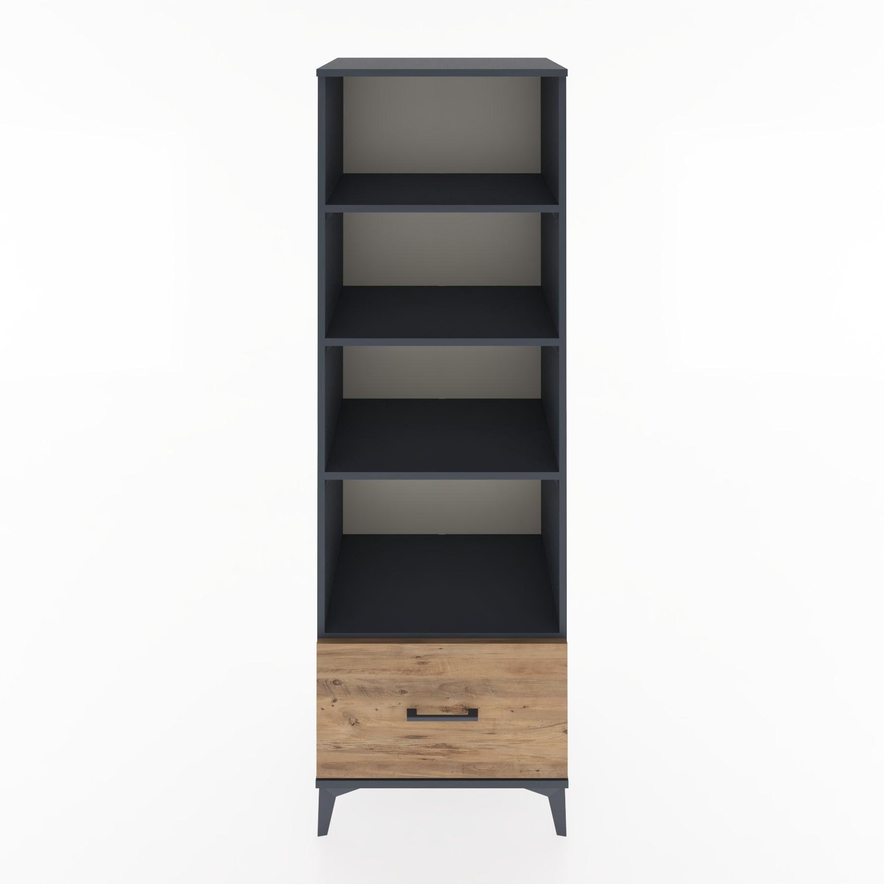 Woodntry Modular Cabinet Anthracite 60x44x170 cm with Drawers and Shelves CR44-2