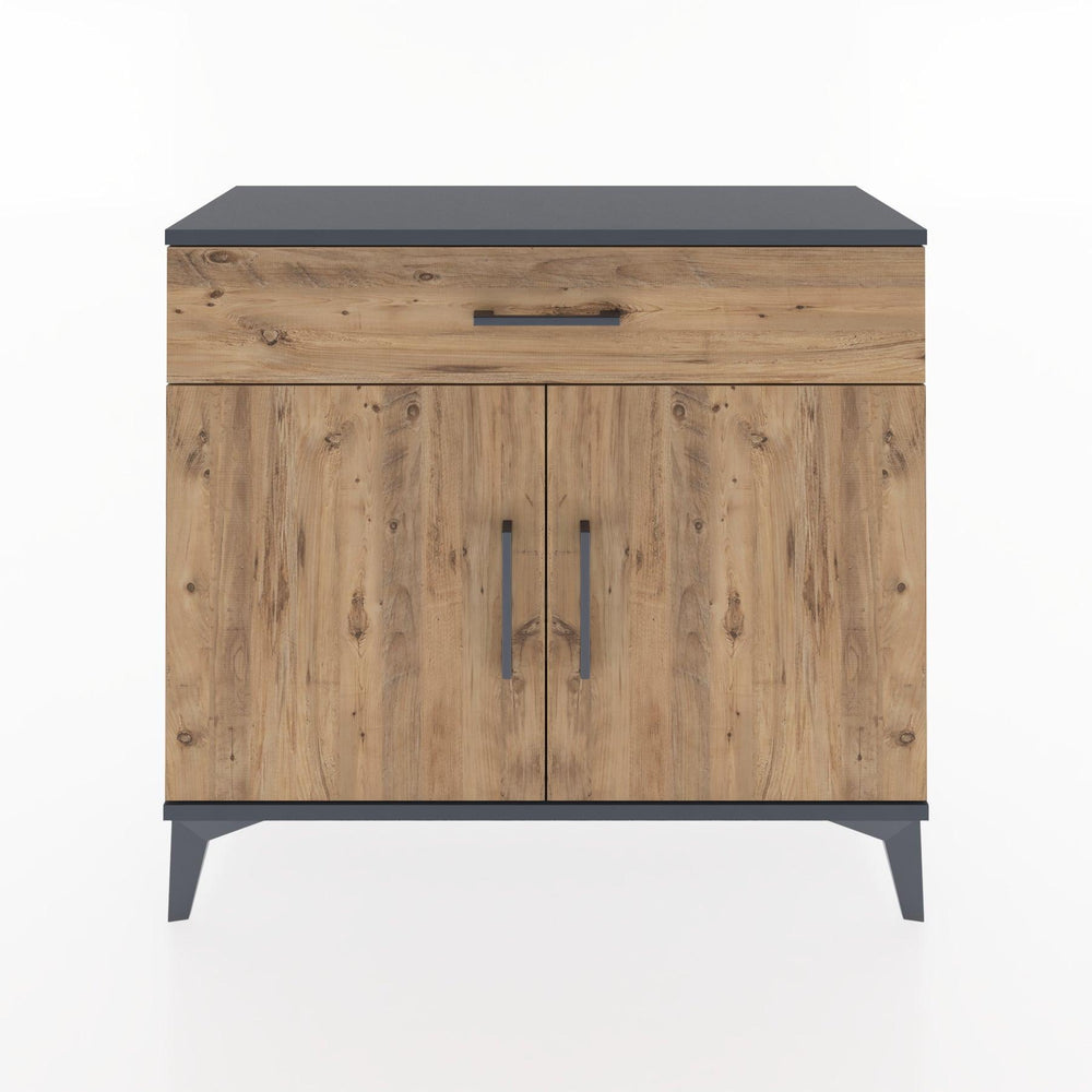 Woodntry Modüler Şifonyer Çekmece ve Kapaklı V1 88x30x68 cm Antrasit - Woodntry