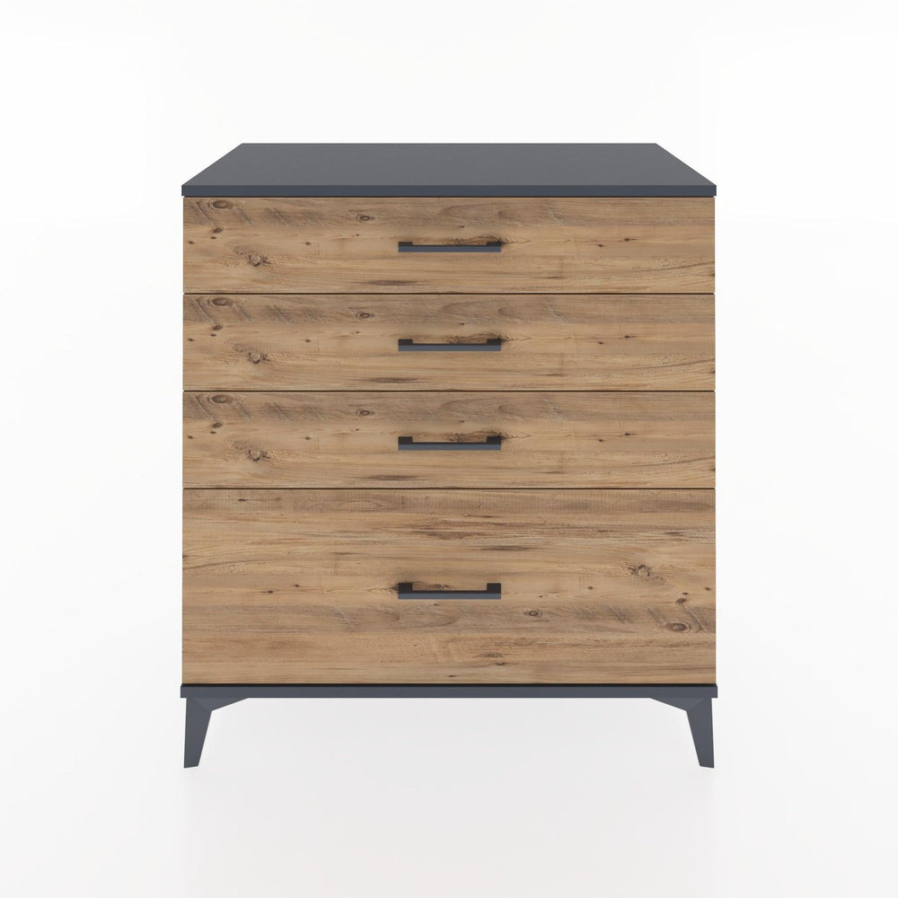 Woodntry Modüler Şifonyer Antrasit 88x44x84 cm Çekmeceli C8-2