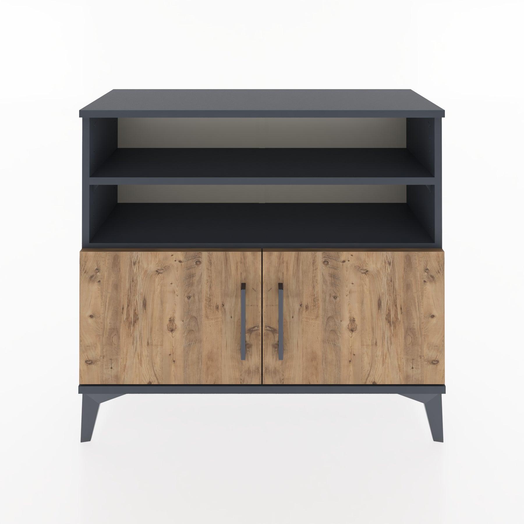 Woodntry Modüler Şifonyer Raf Çekmece Kapaklı 88x30x68 cm Çam - Woodntry