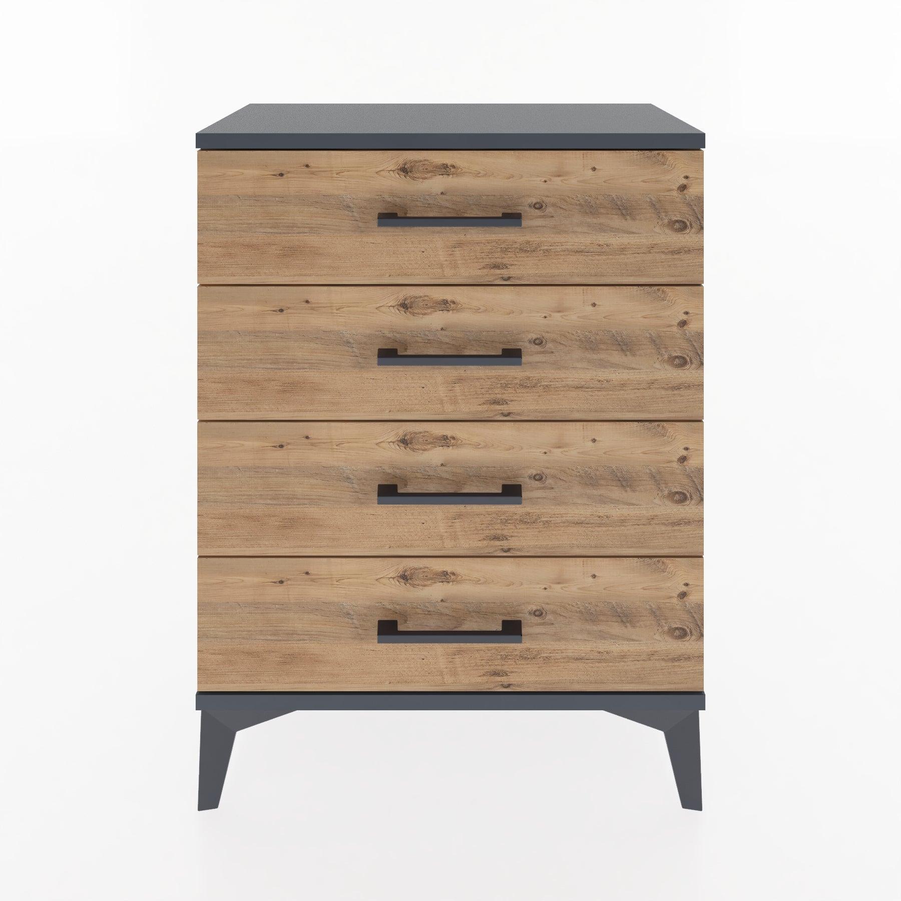 Woodntry Modular Nightstand Anthracite 60x30x68 cm Drawer C1-2