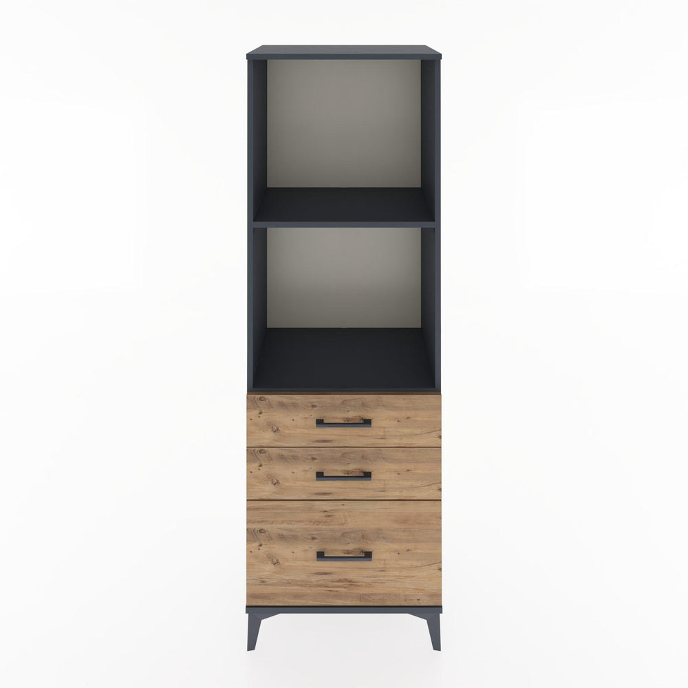 Woodntry Modular Cabinet Anthracite 60x44x170 cm with Drawers and Shelves CR42-2