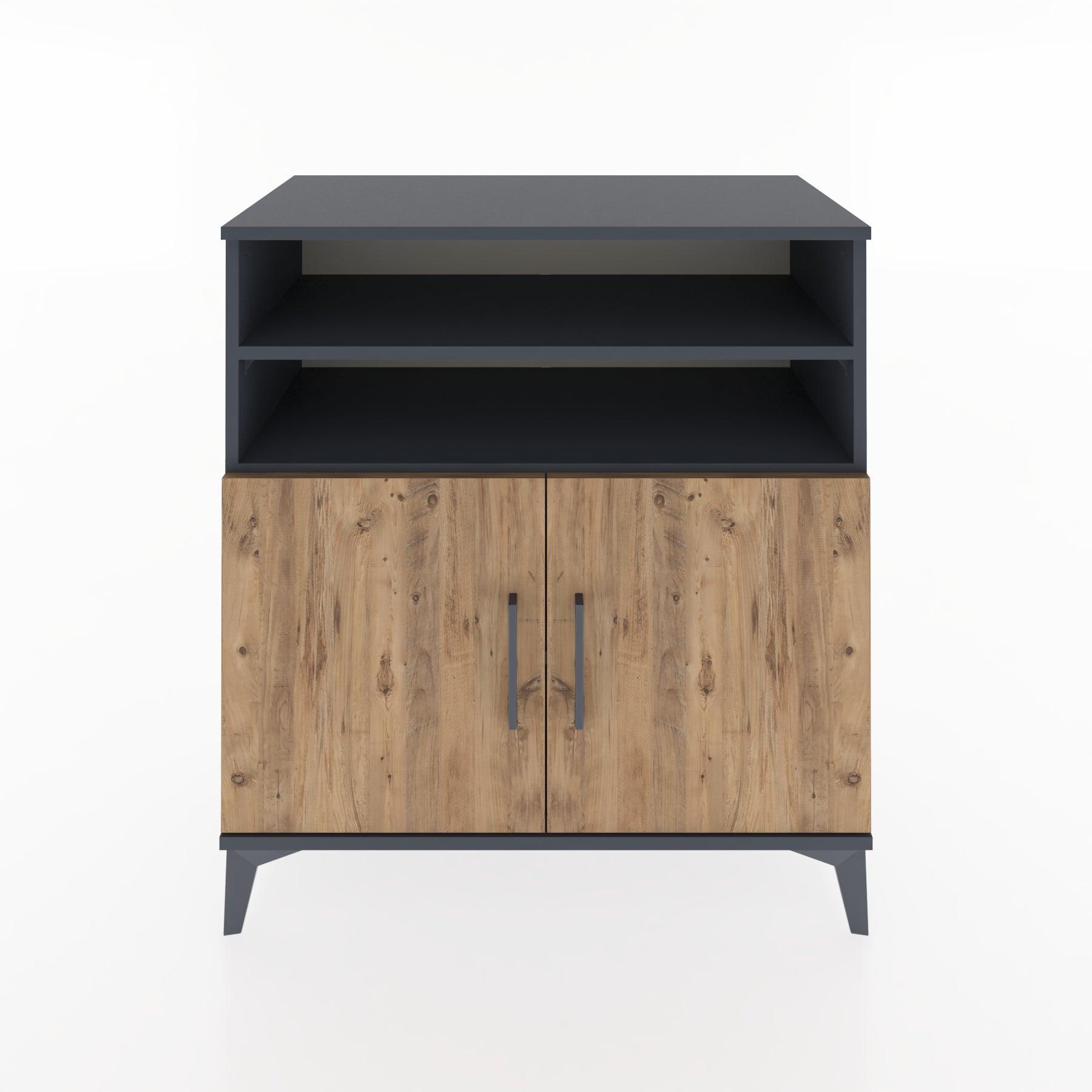 Woodntry Modular Dresser Anthracite 88x44x84 cm with Cover and Shelf KR38-2