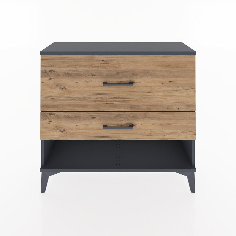 Woodntry Modüler Şifonyer İki Çekmeceli V5 88x30x68 cm Antrasit - Woodntry