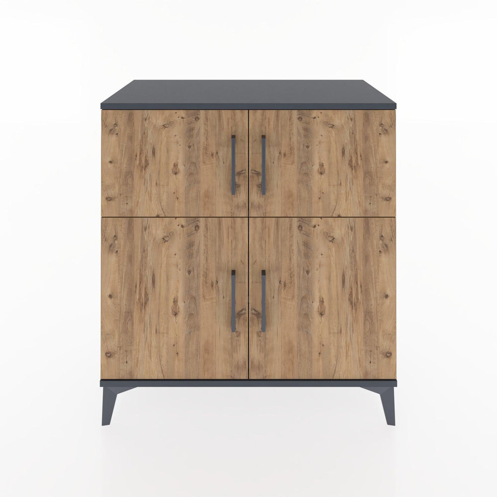 Woodntry Modüler Şifonyer Antrasit 88x44x84 cm Kapaklı K56-2