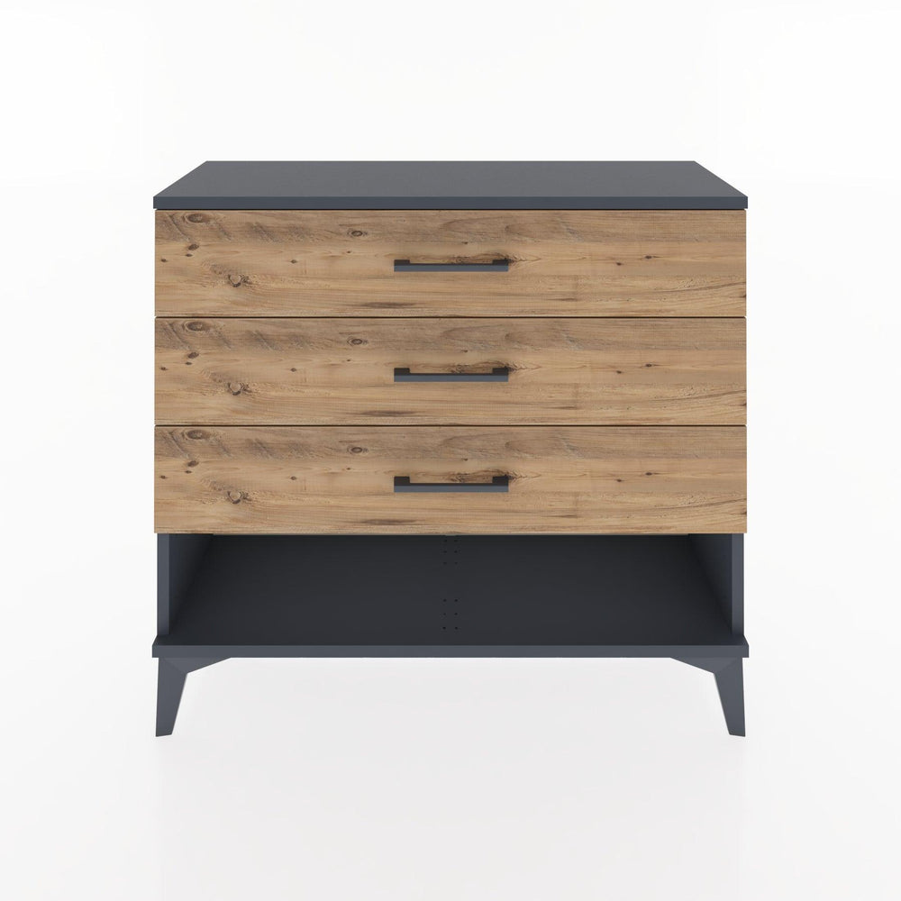 Woodntry Modüler Şifonyer Üç Çekmeceli V1 88x30x68 cm Antrasit - Woodntry