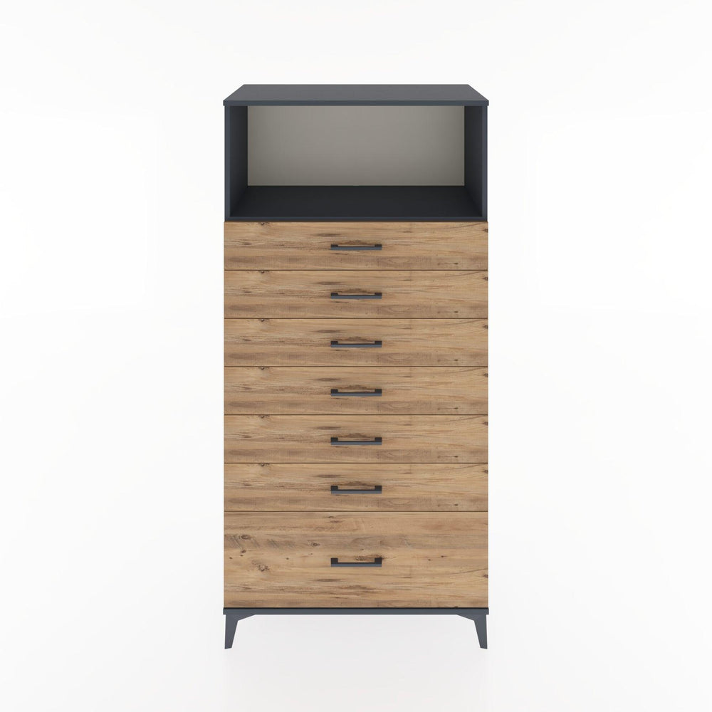 Woodntry Modular Cabinet Anthracite 88x44x170 cm with Drawers and Shelves CR38-2