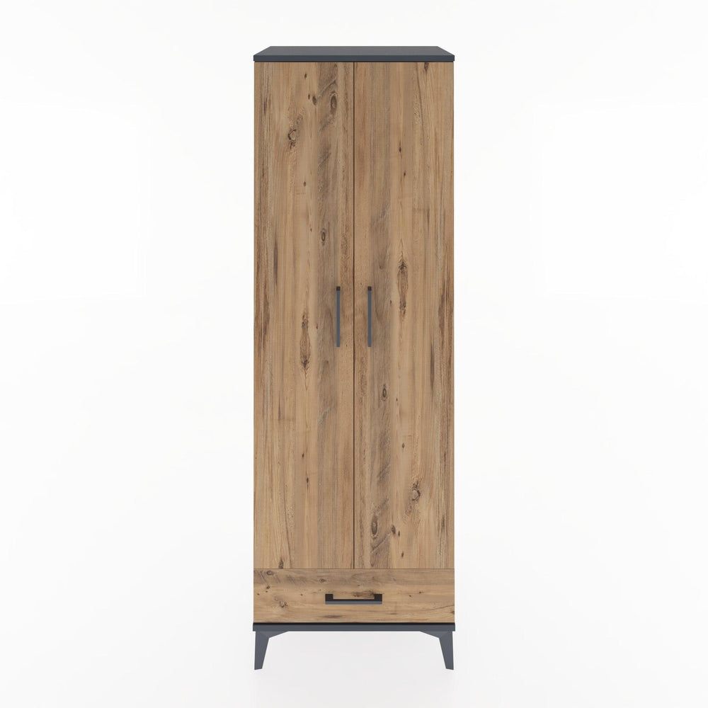 Woodntry Modular Cabinet Anthracite 60x44x170 cm with Doors and Drawers KC8-2