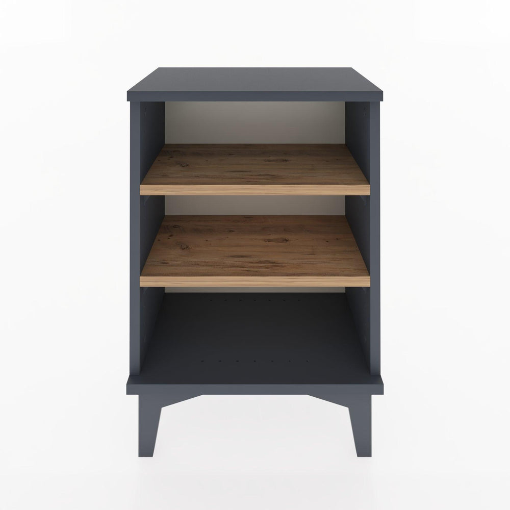 Woodntry Modüler Komodin Üç Raflı 44x30x52 cm Antrasit - Woodntry