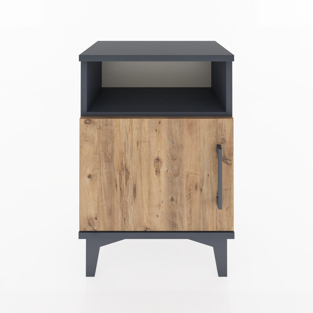 Woodntry Modüler Komodin Raf ve Tek Kapaklı 44x30x52 cm Antrasit - Woodntry