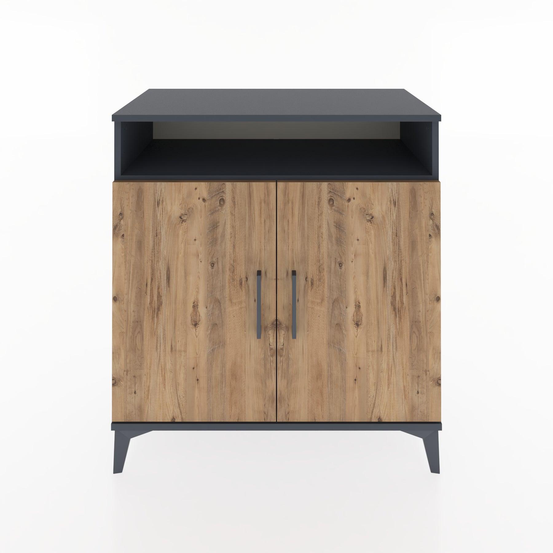 Woodntry Modular Dresser Anthracite 88x44x84 cm with Cover and Shelf KR84-2