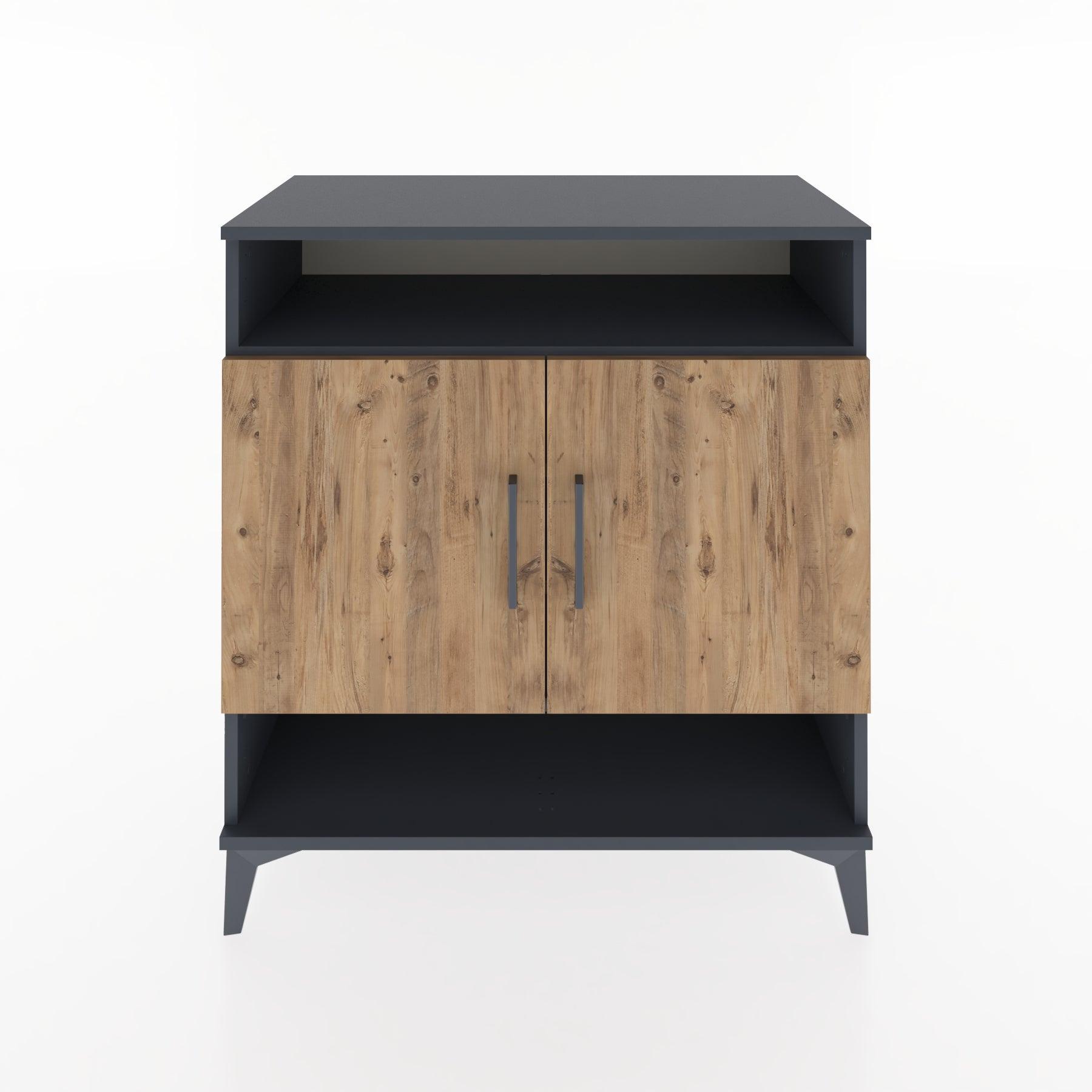 Woodntry Modular Dresser Anthracite 88x44x84 cm with Cover and Shelf KR67-2