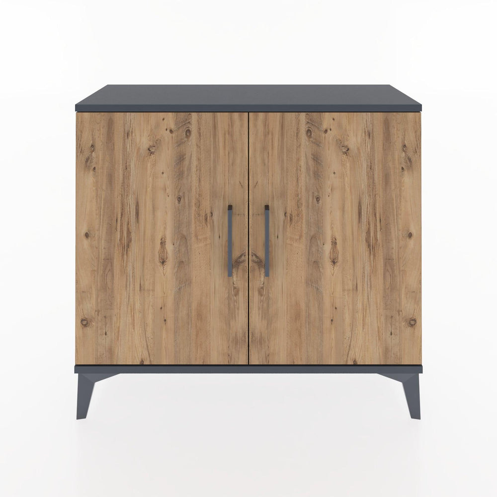 Woodntry Modüler Şifonyer İki Kapaklı V2 88x30x68 cm Antrasit - Woodntry