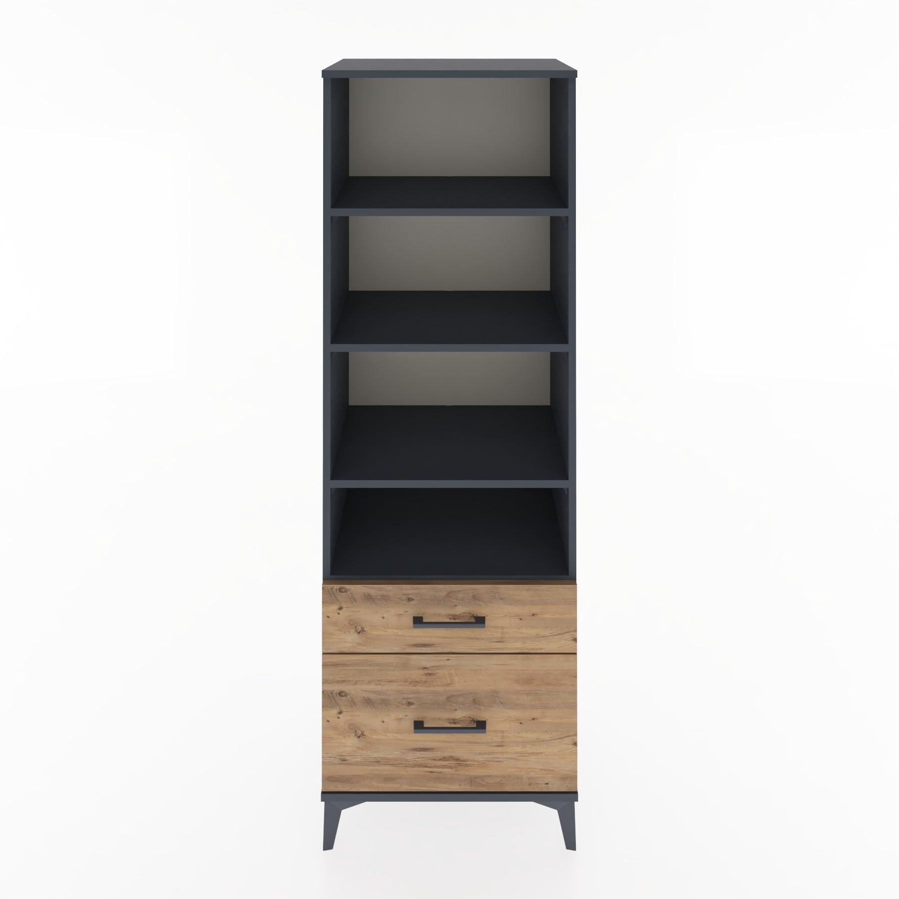 Woodntry Modular Cabinet Anthracite 60x44x170 cm with Drawers and Shelves CR43-2
