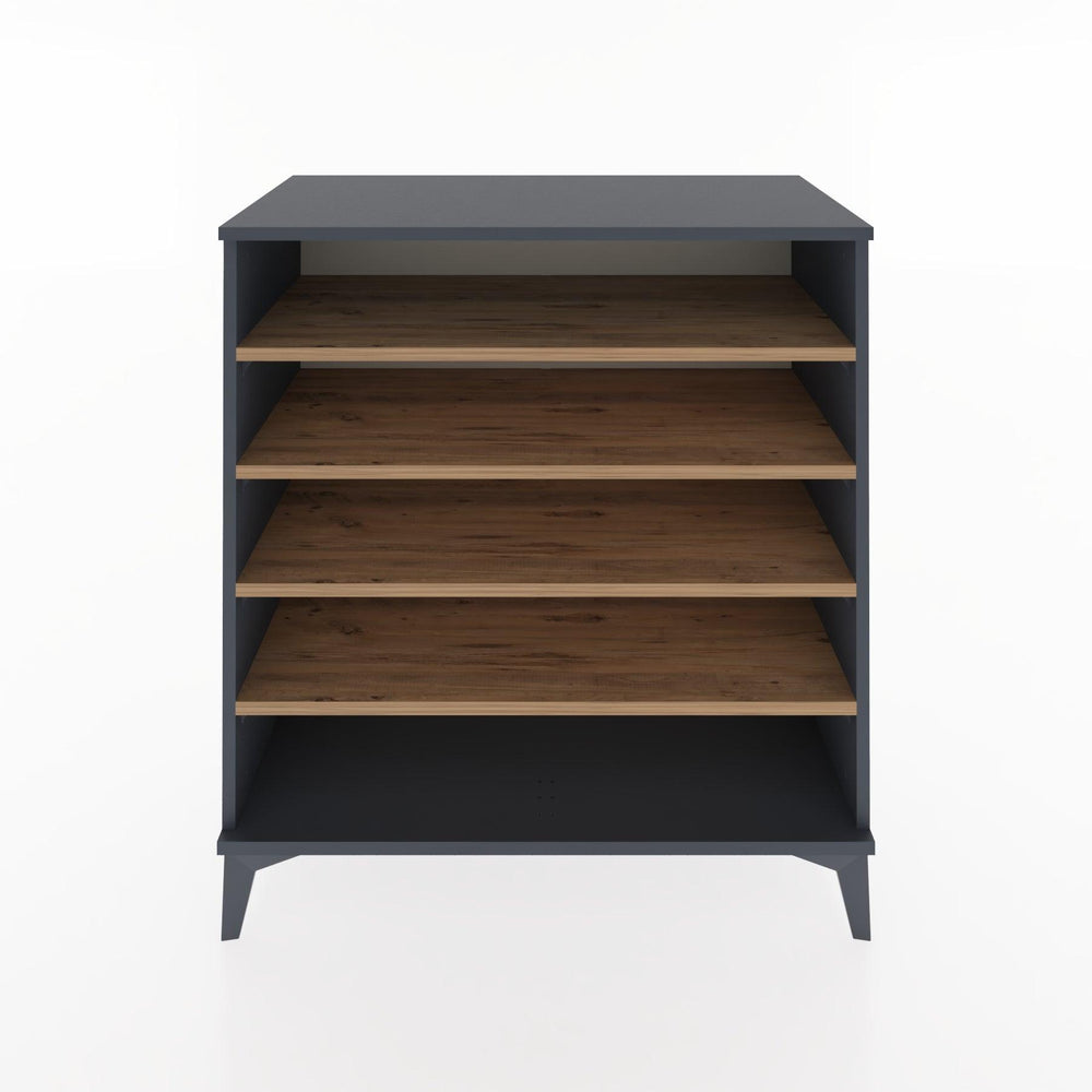 Woodntry Modüler Şifonyer Antrasit 88x44x84 cm Raflı R121-2