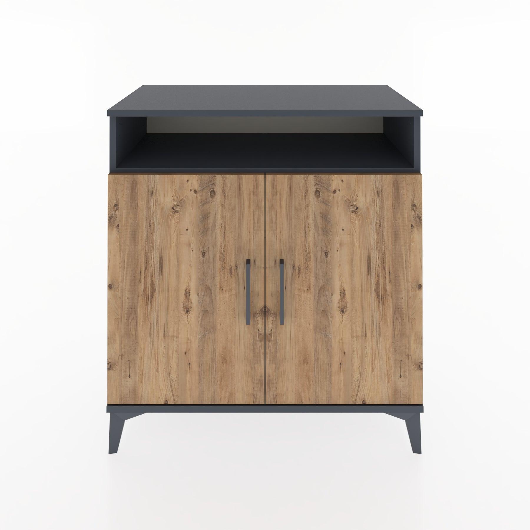 Woodntry Modular Dresser Anthracite 88x44x84 cm with Cover and Shelf KR85-2