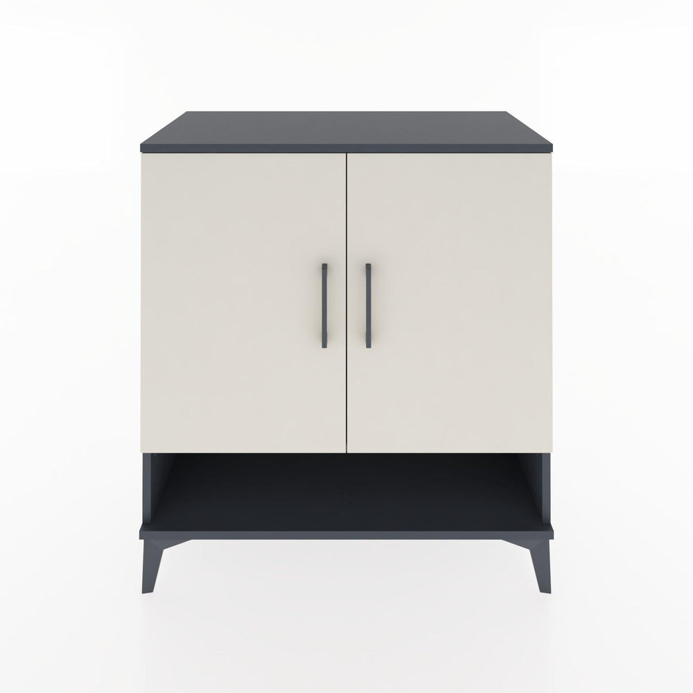 Woodntry Modüler Şifonyer Antrasit 88x44x84 cm Kapaklı ve Raflı KR77-2